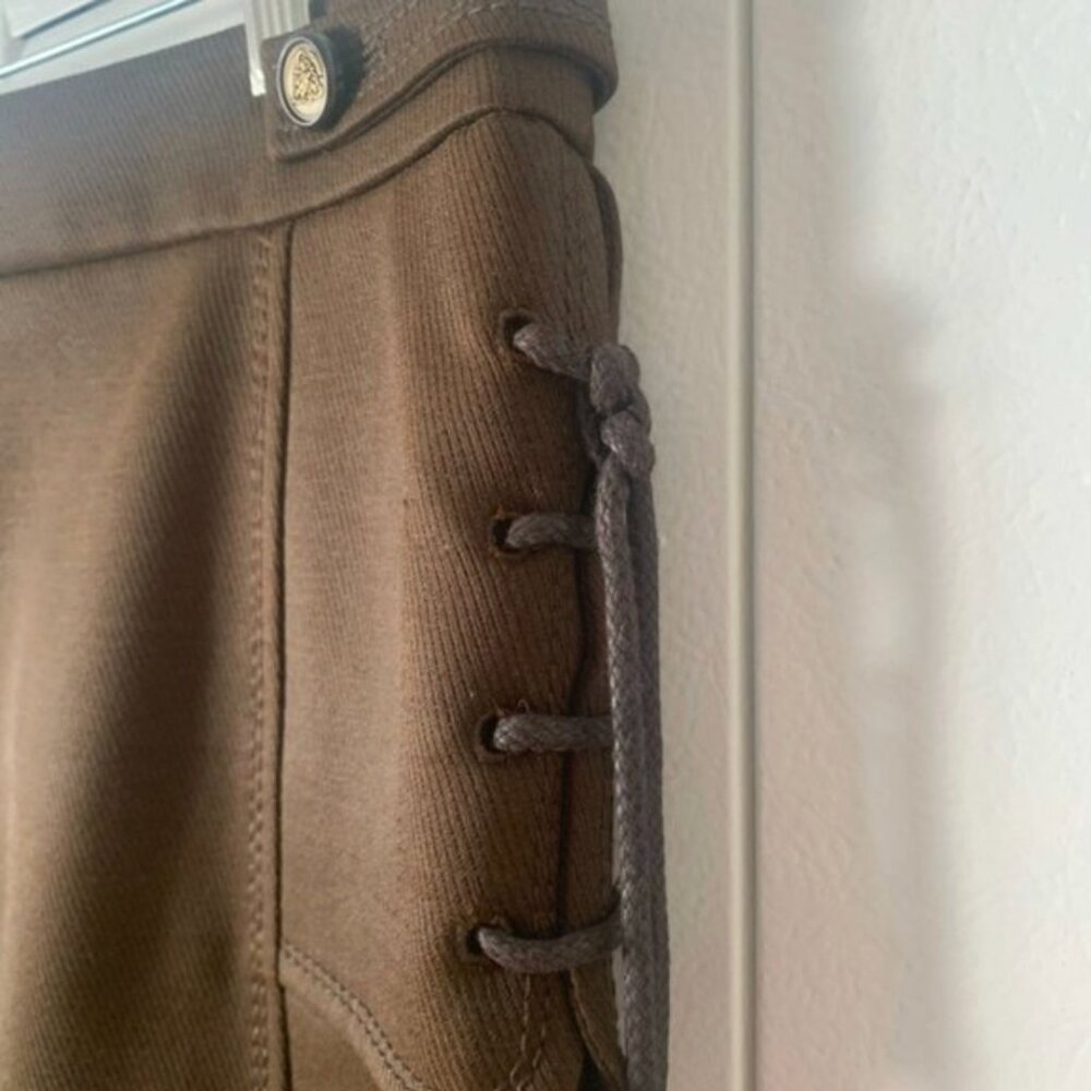 Gucci Elsa Skirt by Frida Giannini Brown Wool Lace-Up Detail IT 44 NWT - Picture 7 of 9